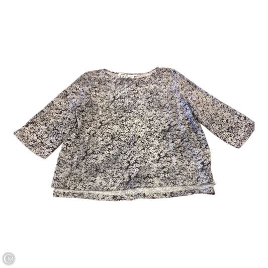 Top 3/4 Sleeve By J. Jill In Grey, Size: L