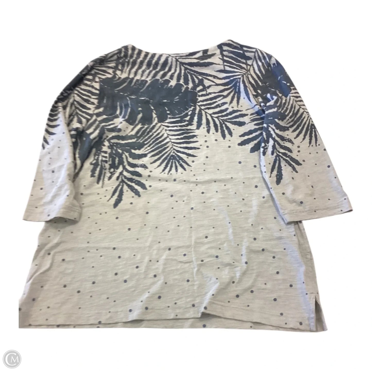 Top Short Sleeve Basic By Clothes Mentor In Tropical Print, Size: L