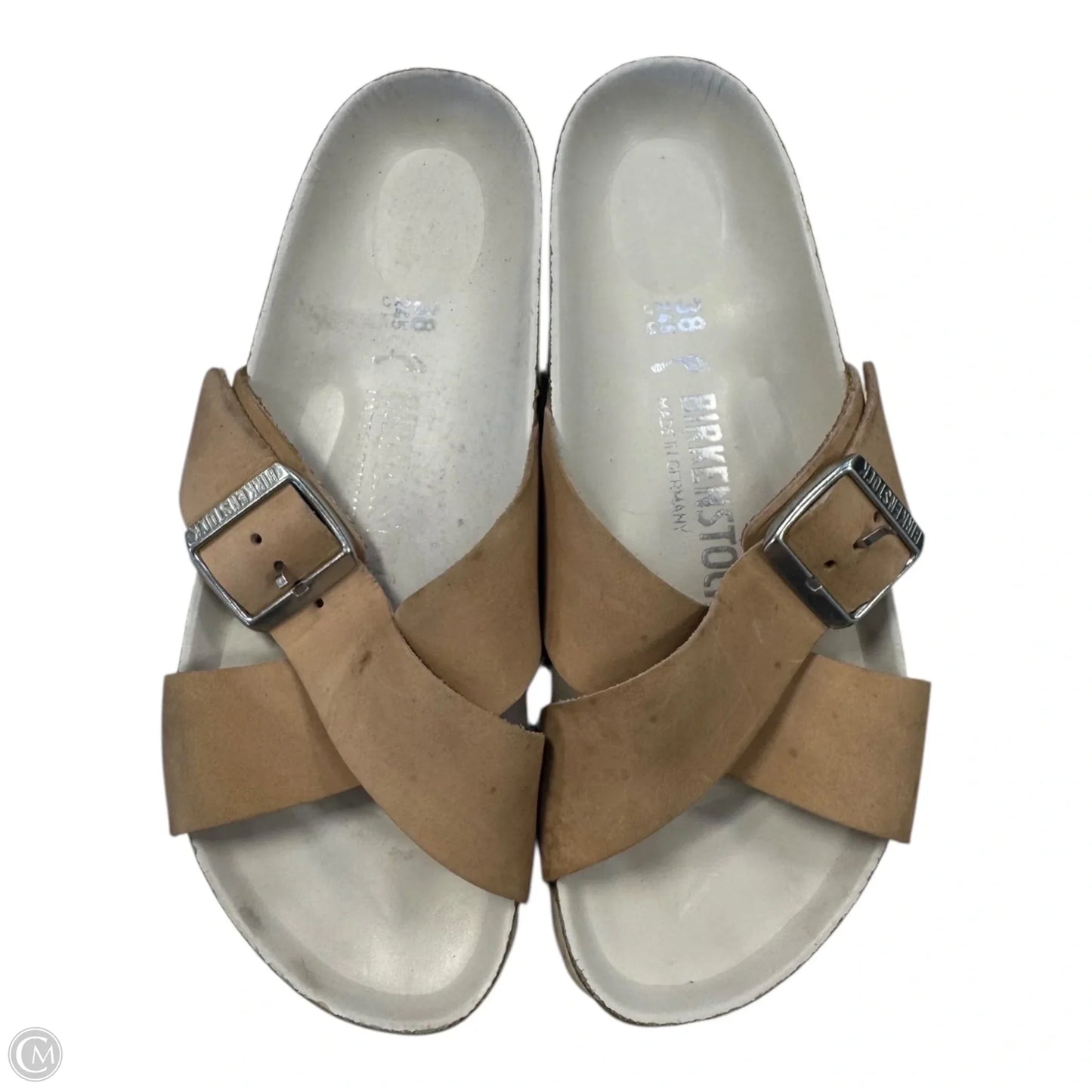 Sandals Flats By Birkenstock In Tan, Size: 7.5