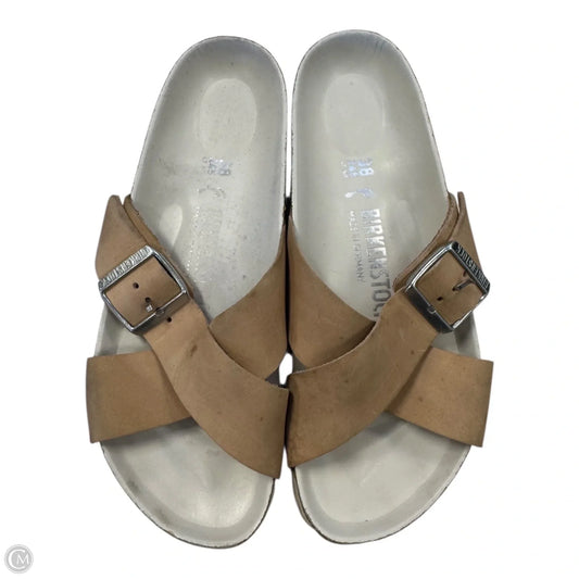 Sandals Flats By Birkenstock In Tan, Size: 7.5