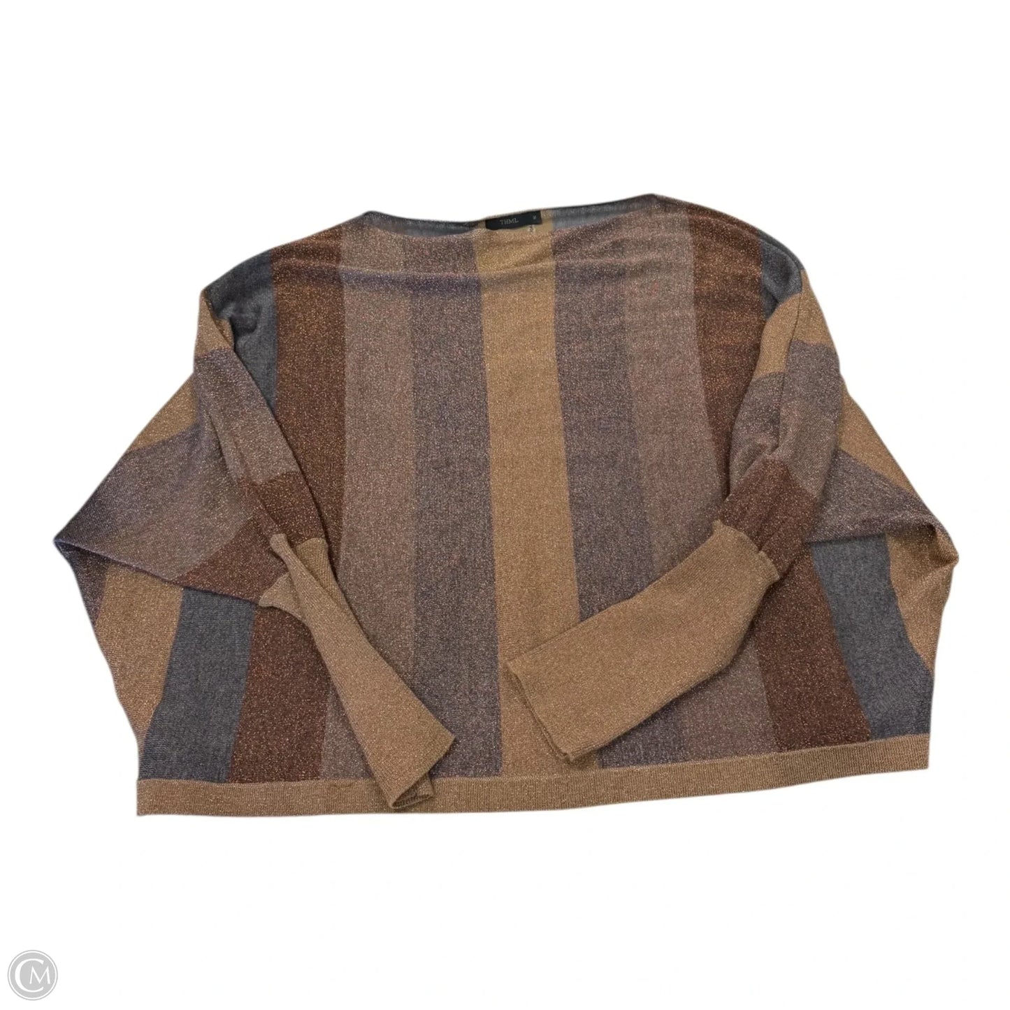 Top 3/4 Sleeve By Thml In Gold & Tan, Size: M