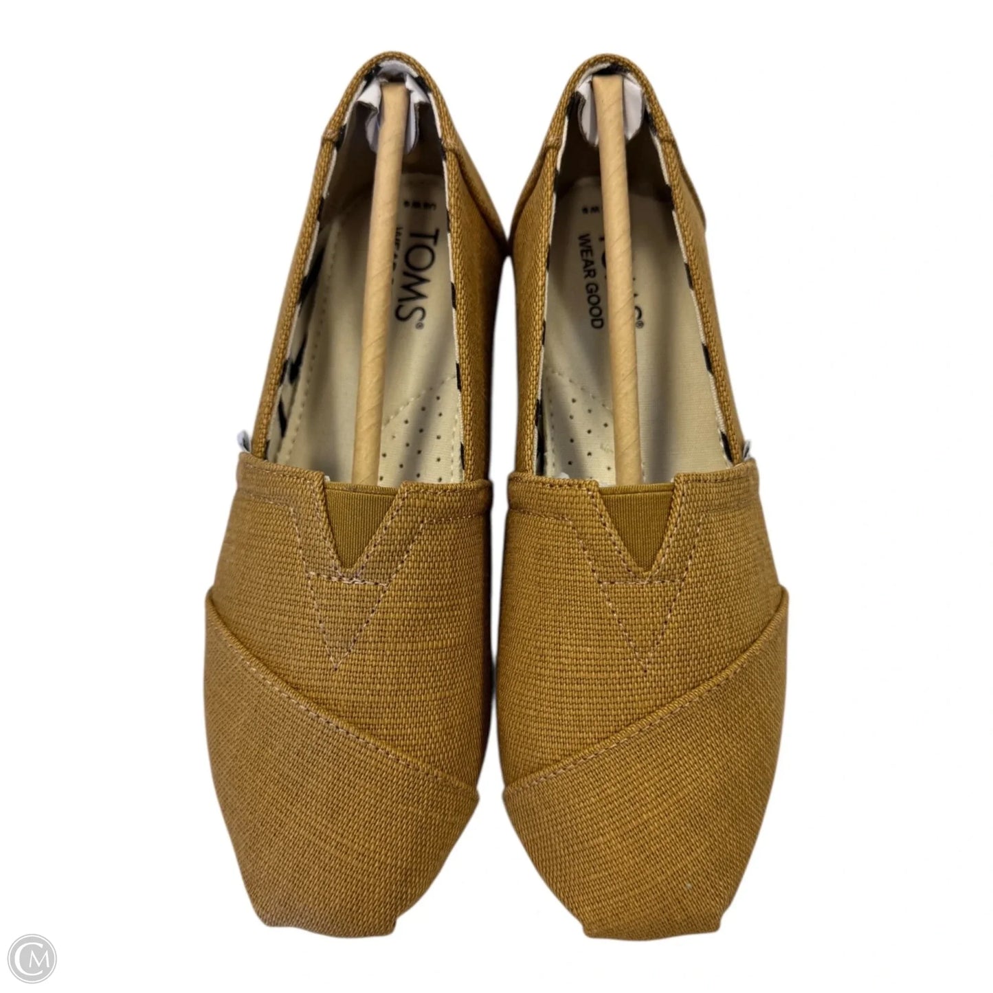 Shoes Flats By Toms In Gold, Size: 5