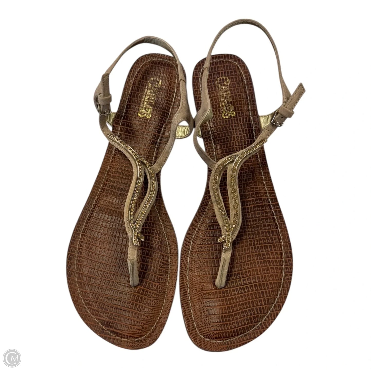 Sandals Flats By Clothes Mentor In Tan, Size: 7