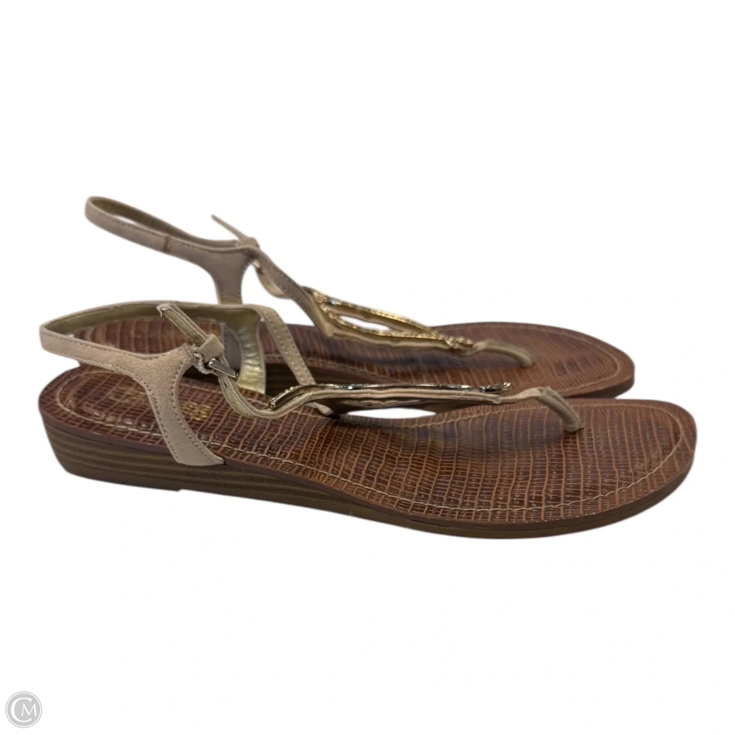 Sandals Flats By Clothes Mentor In Tan, Size: 7