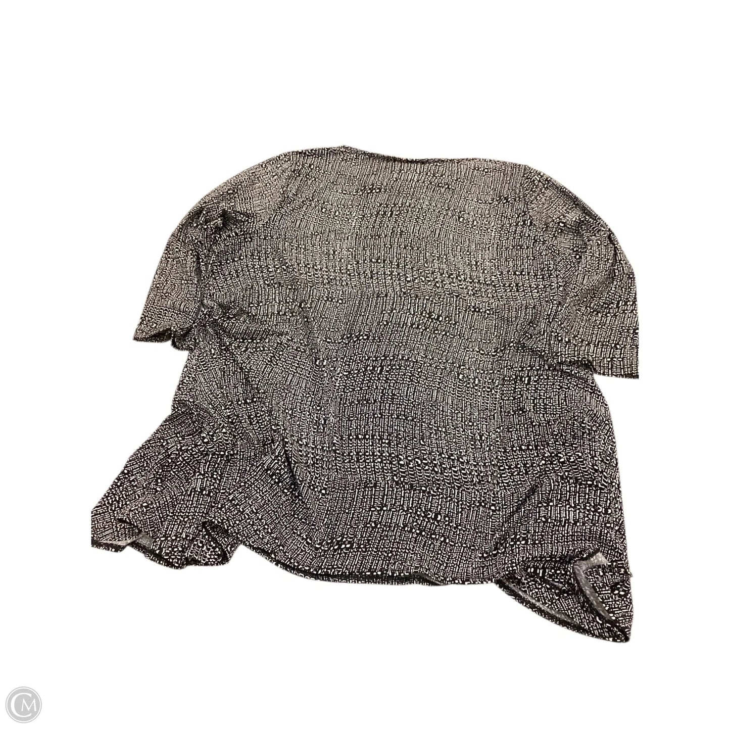 Top 3/4 Sleeve By Alfani In Black & White, Size: 2x