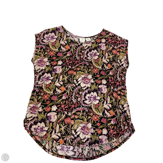 Top Short Sleeve By Joie In Floral Print, Size: M