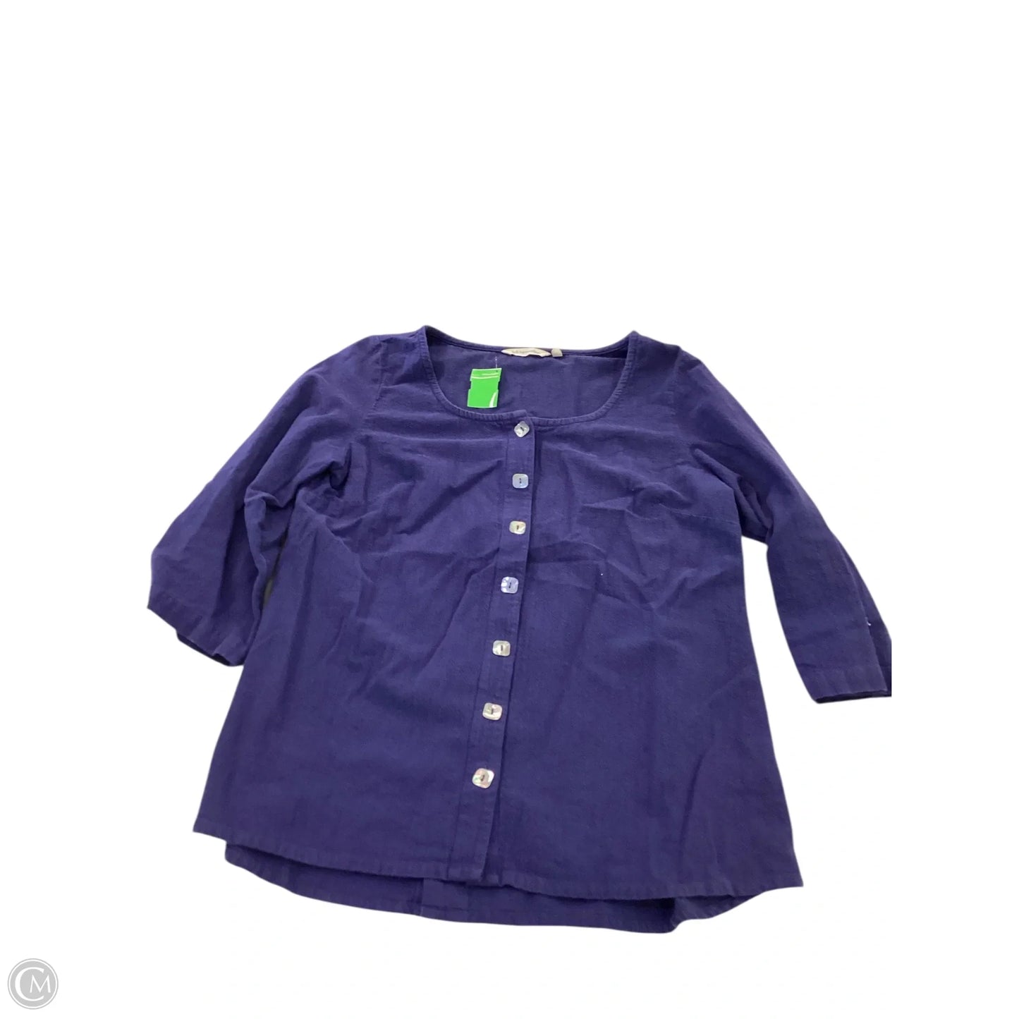 Top 3/4 Sleeve By Soft Surroundings In Purple, Size: M