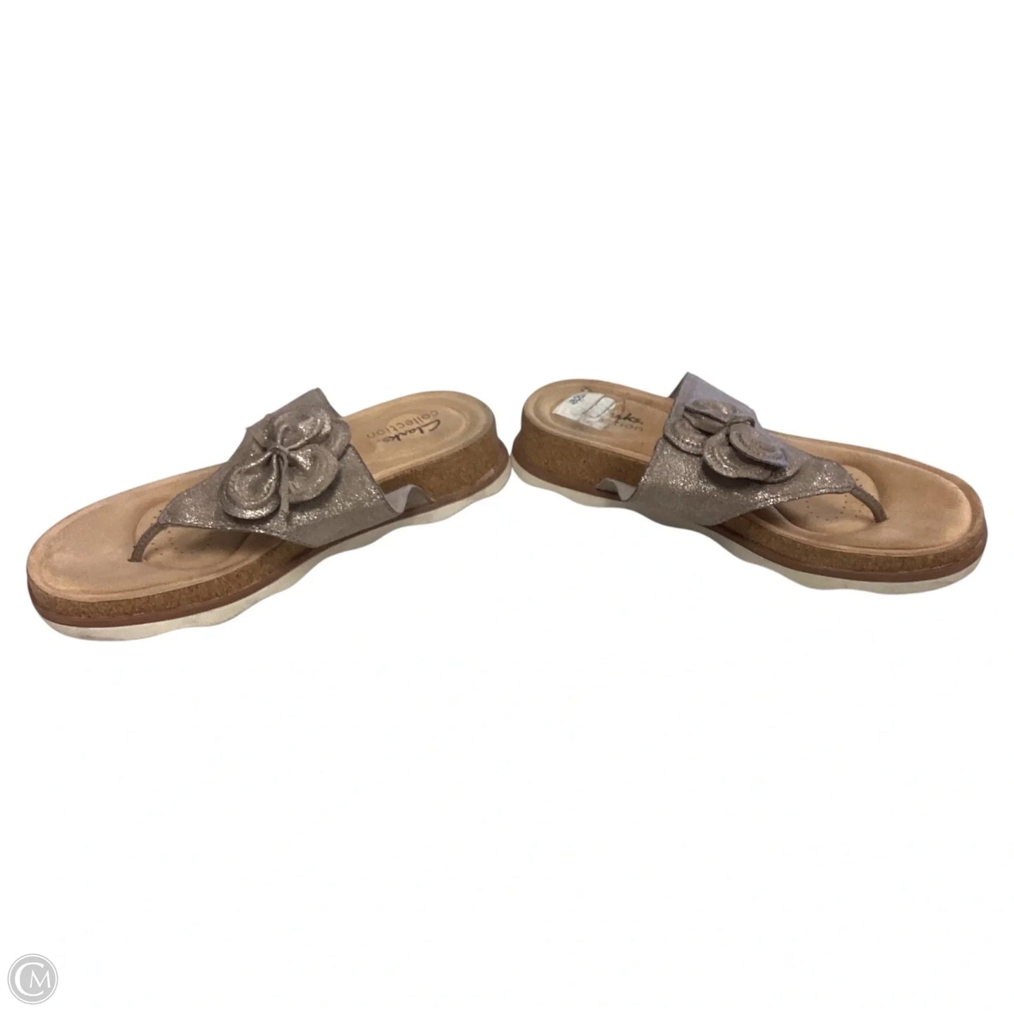 Sandals Flats By Clarks In Tan, Size: 7