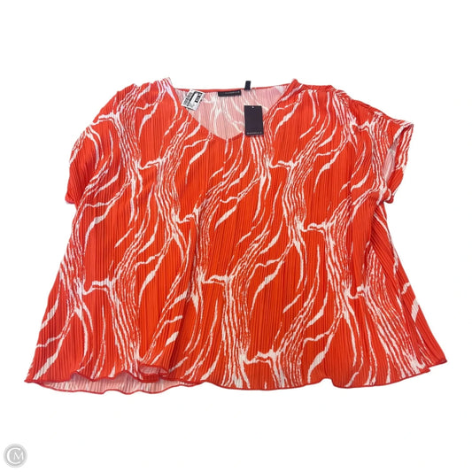 Top Short Sleeve By Rafaella In Orange, Size: 3x