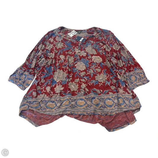 Top 3/4 Sleeve By Lucky Brand In Multi-colored, Size: 3x