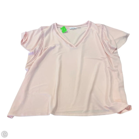 Top Short Sleeve By Calvin Klein In Pink, Size: 3x