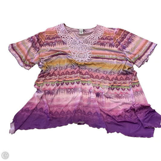 Top Short Sleeve By Catherines In Multi-colored, Size: 3x