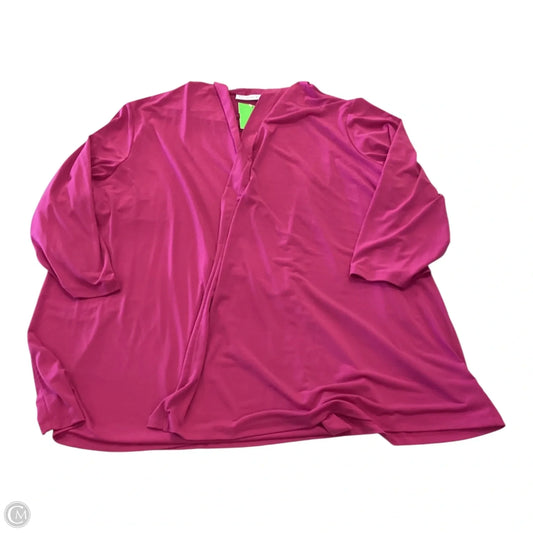 Cardigan By Susan Graver In Pink, Size: 3x