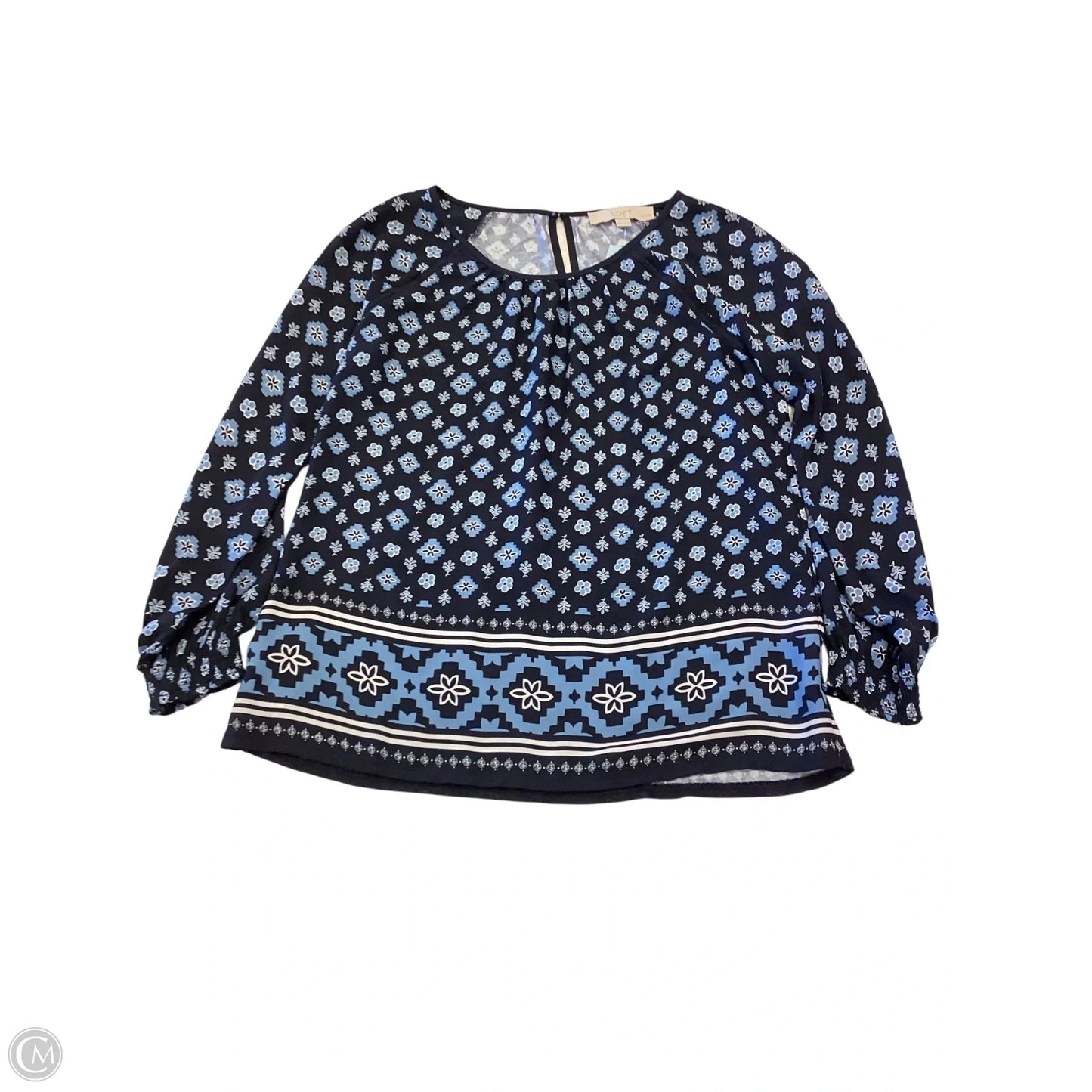Top Long Sleeve By Loft In Floral Print, Size: Xsp