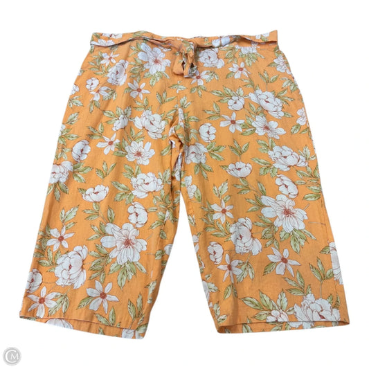 Pants Linen By Blue Sol In Floral Print, Size: 3x