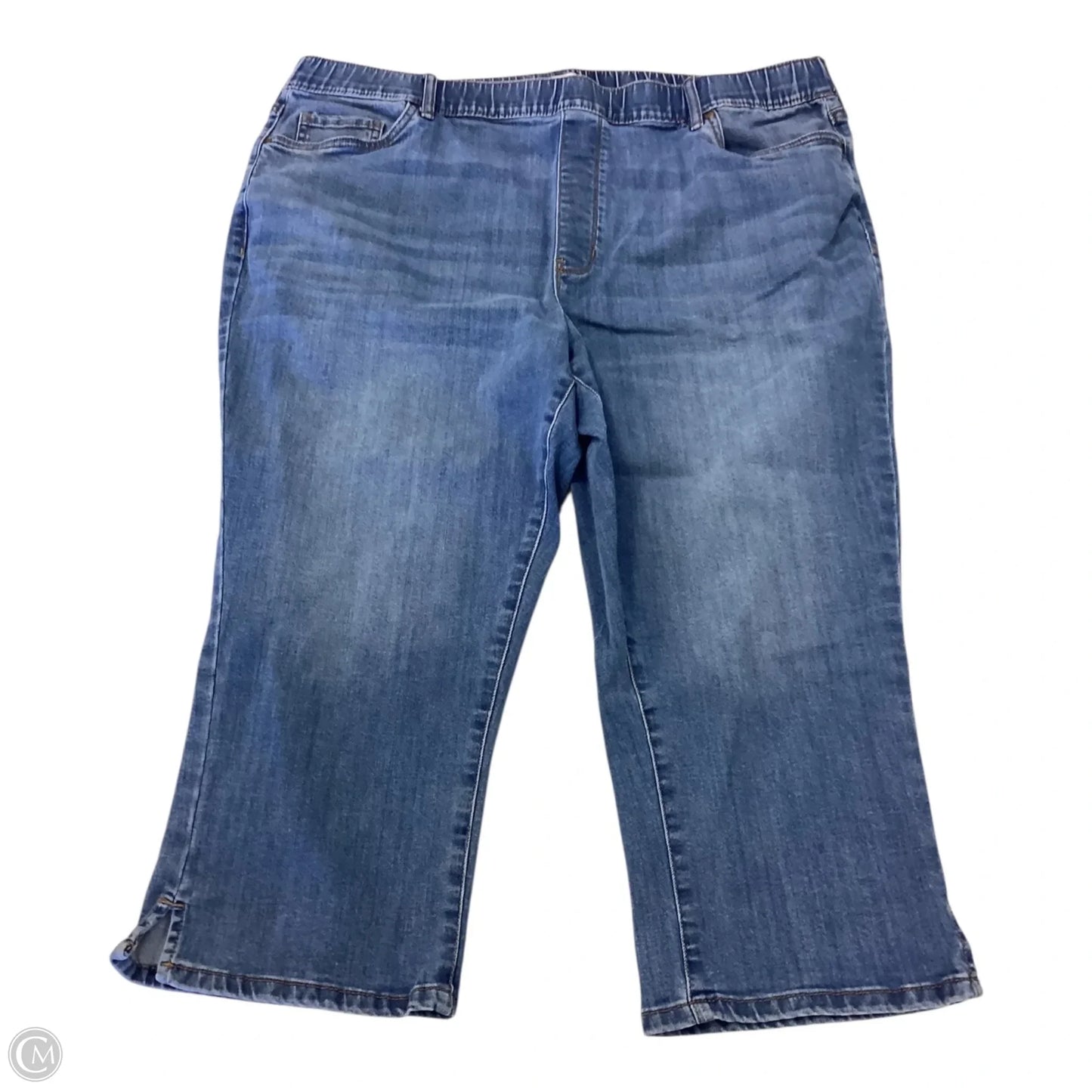 Capris By Croft And Barrow In Blue, Size: Xxl
