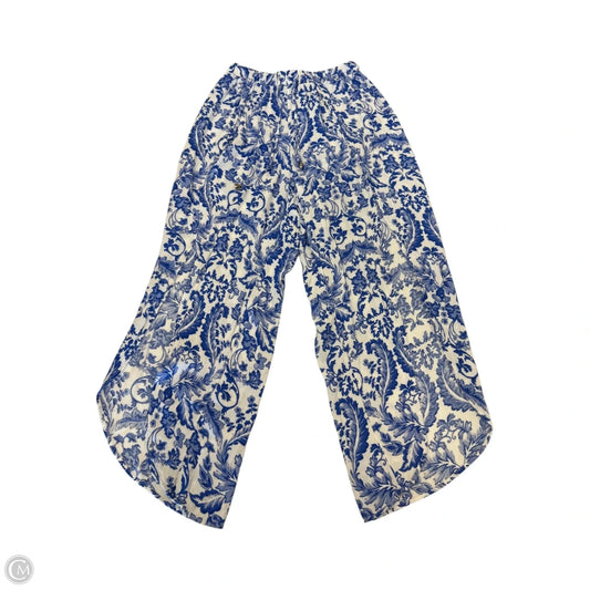 Pants Lounge By Clothes Mentor In Blue & White, Size: S