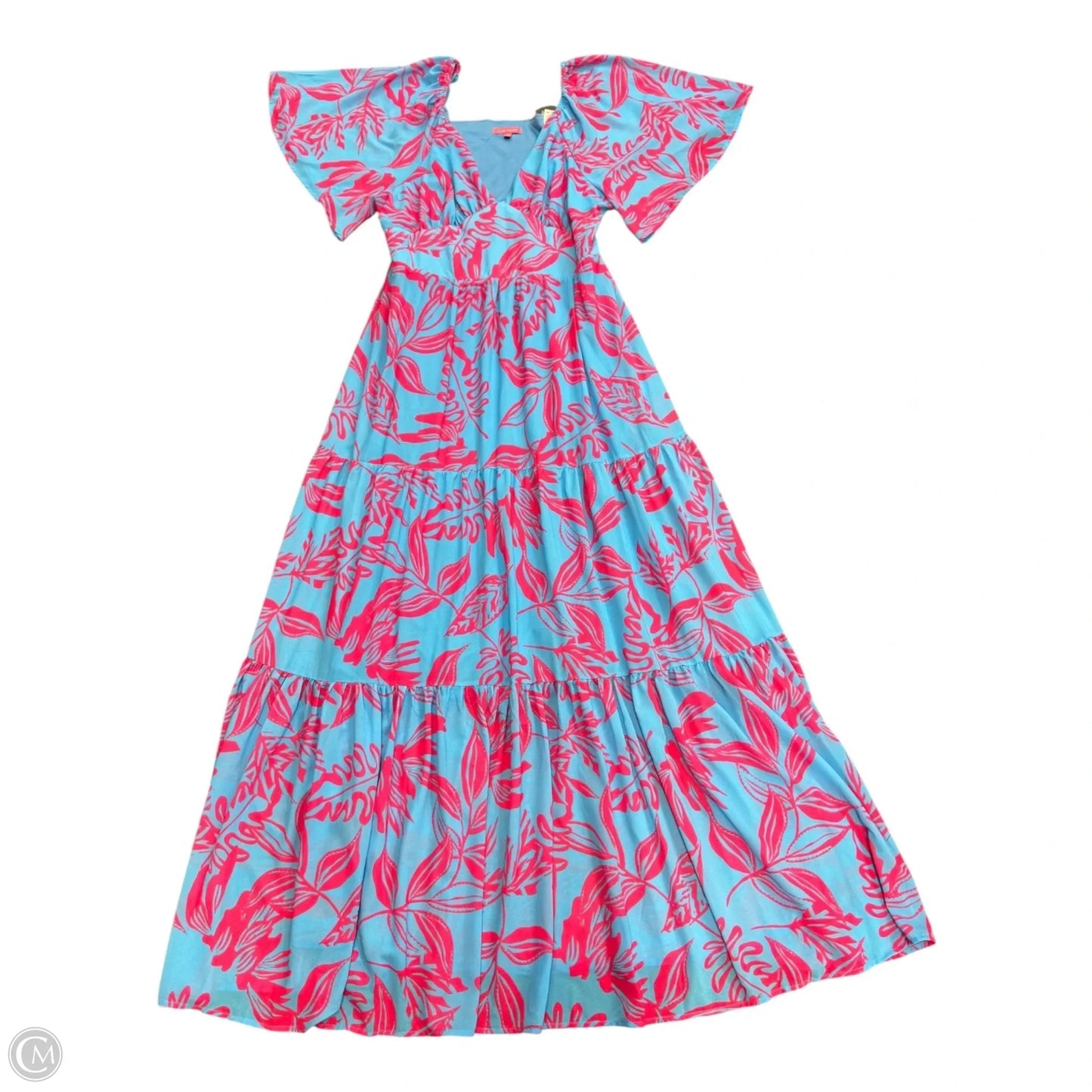 Dress Casual Maxi By Flying Tomato In Blue & Pink, Size: 1x