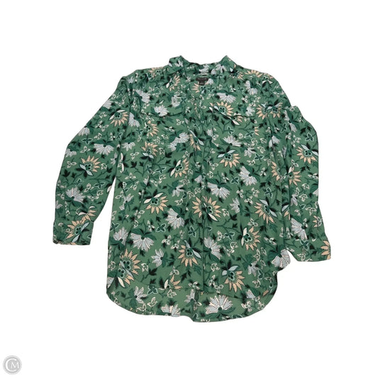Blouse Long Sleeve By Ann Taylor In Floral Print, Size: S
