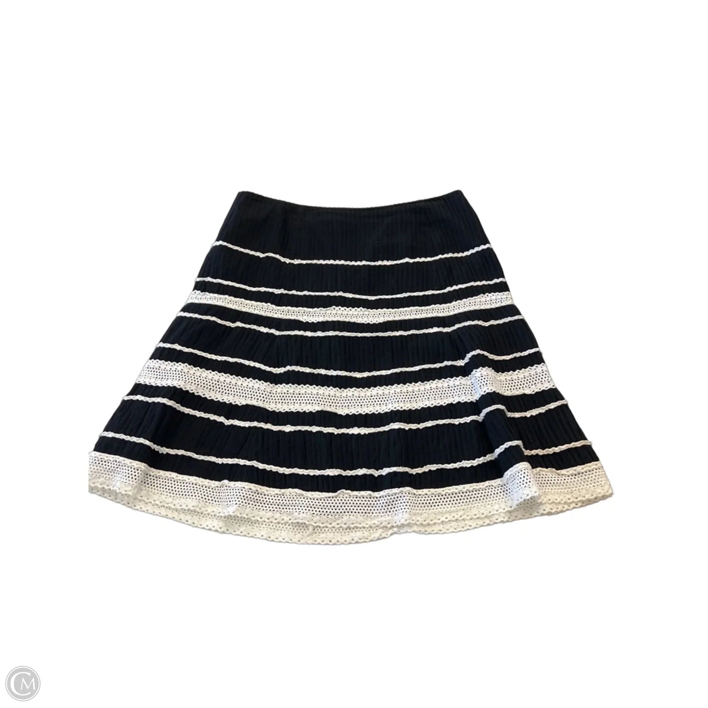Skirt Midi By Talbots In Black & Cream, Size: 16