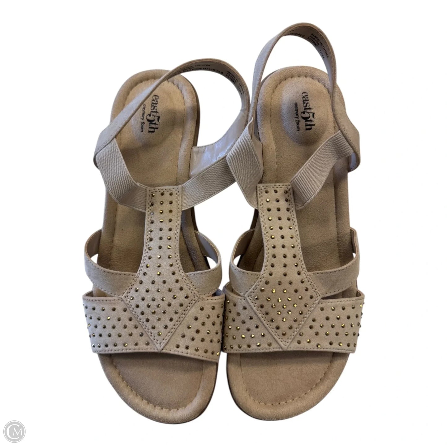Sandals Heels Wedge By East 5th In Tan, Size: 11
