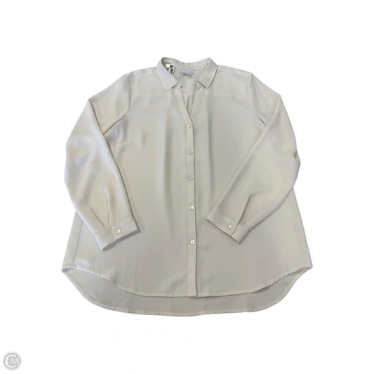 Blouse Long Sleeve By J. Jill In Cream, Size: M