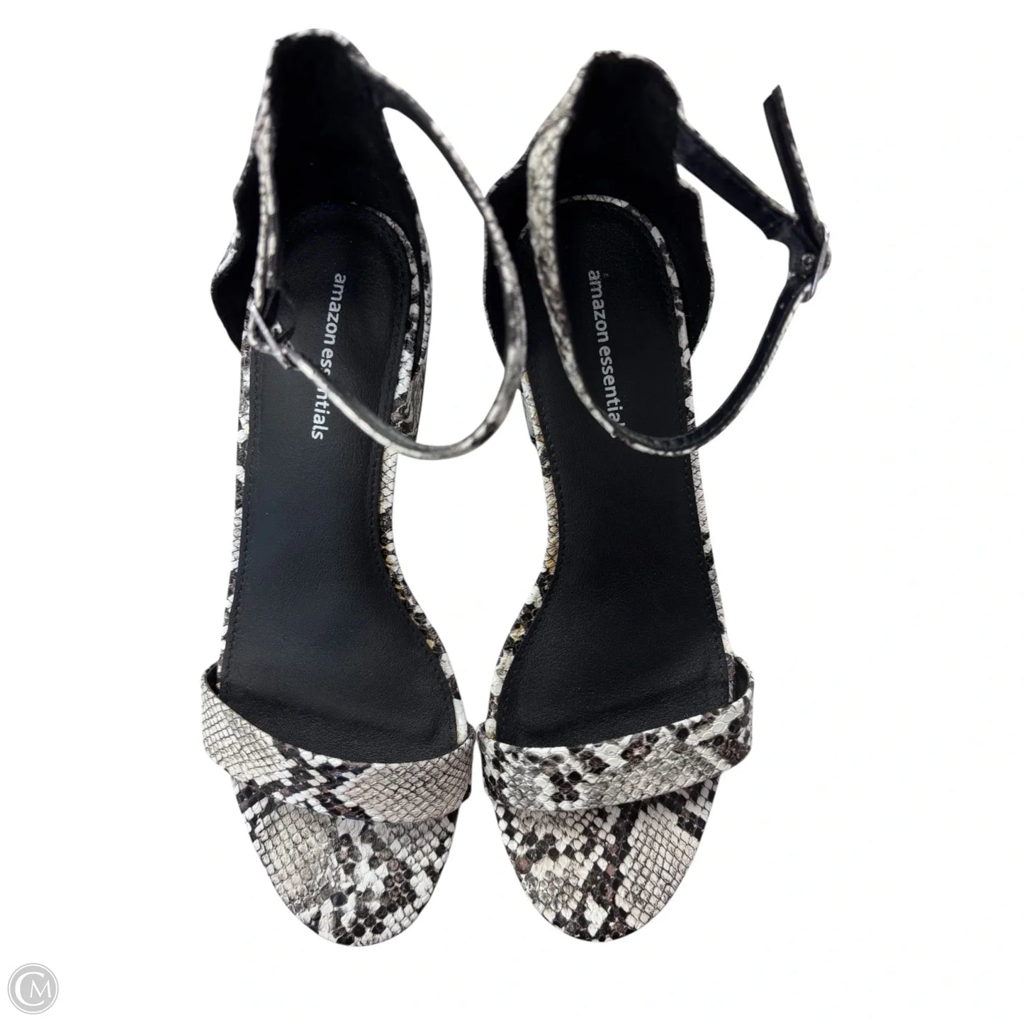 Sandals Heels Block By Clothes Mentor In Animal Print, Size: 7.5