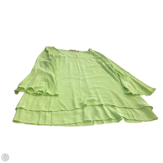 Top 3/4 Sleeve By Soft Surroundings In Green, Size: L