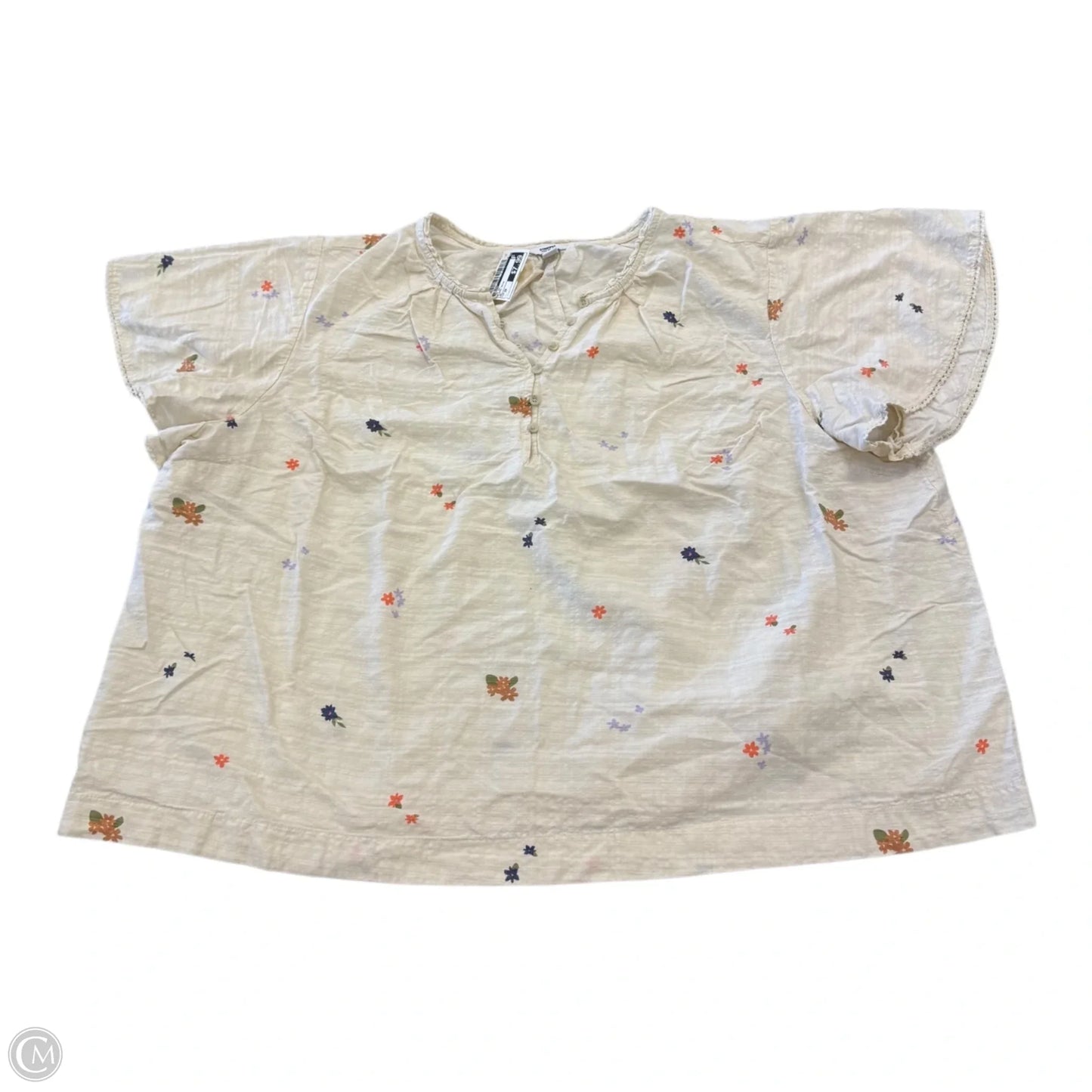 Top Short Sleeve By Sonoma In Floral Print, Size: 3x
