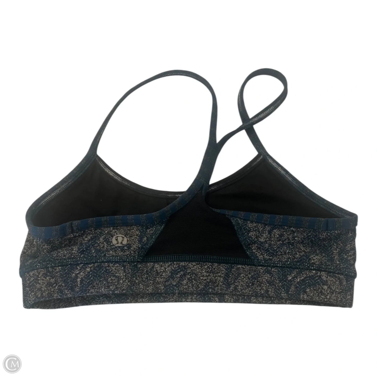 Athletic Bra By Lululemon In Black & Blue, Size: Xs