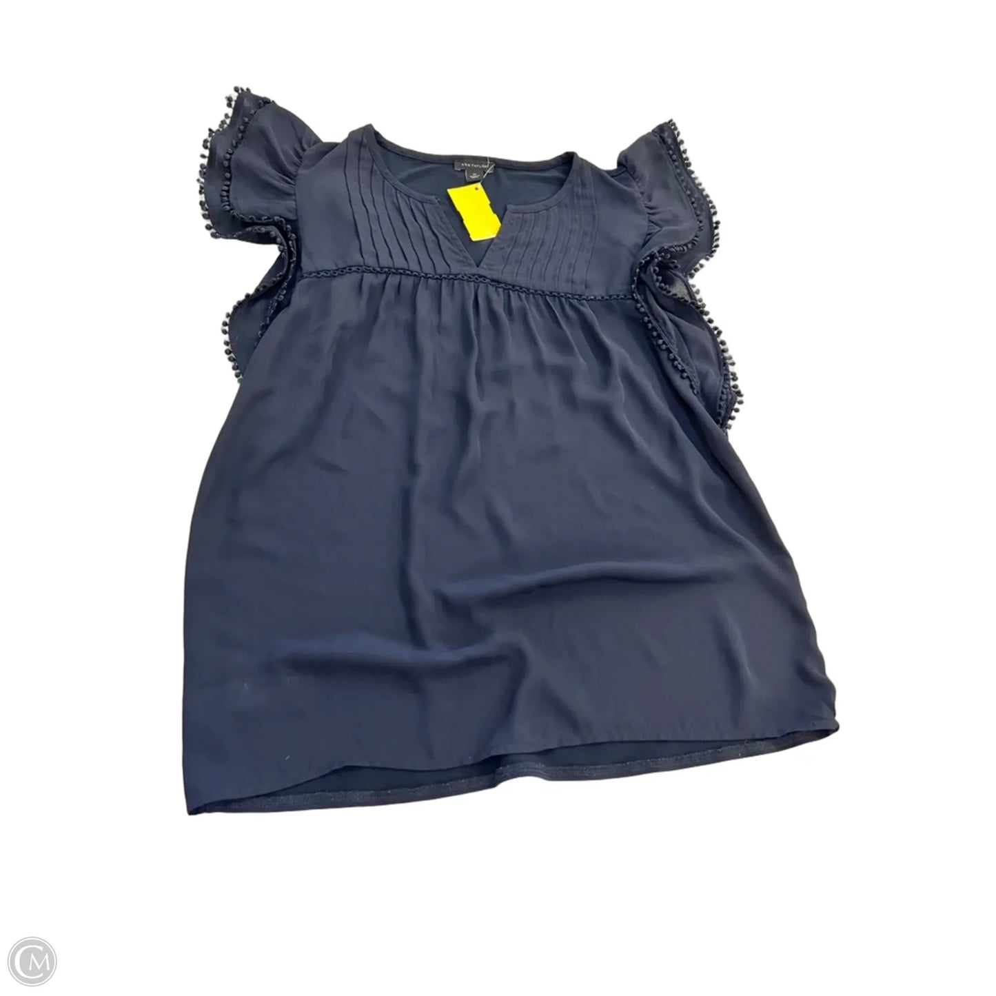 Blouse Sleeveless By Ann Taylor In Navy, Size: Xs
