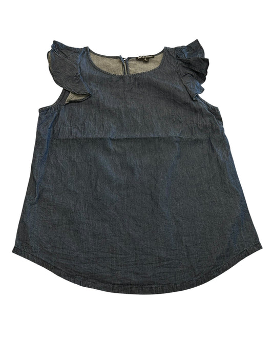 Top Sleeveless By J. Crew In Blue Denim, Size:0