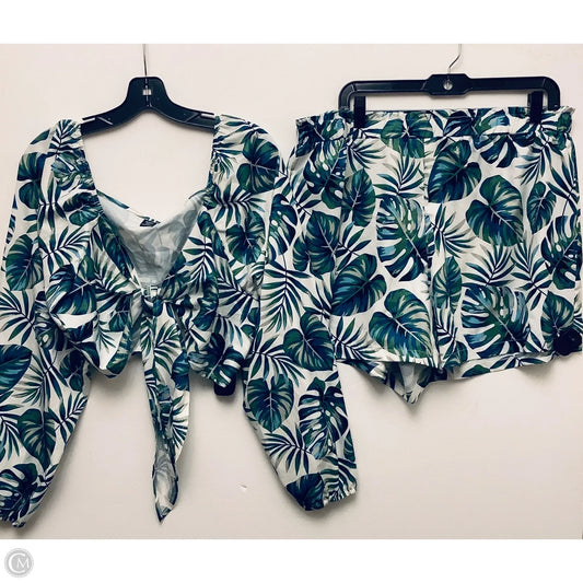 Shorts Set By Shein In Floral Print, Size: 2x