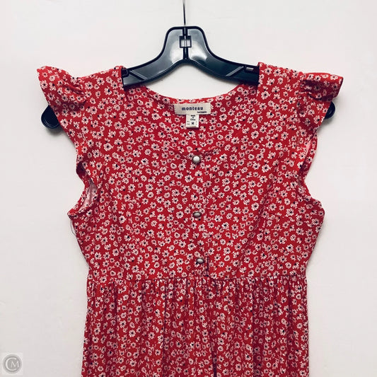 Dress Casual Short By Monteau In Floral Print, Size: M