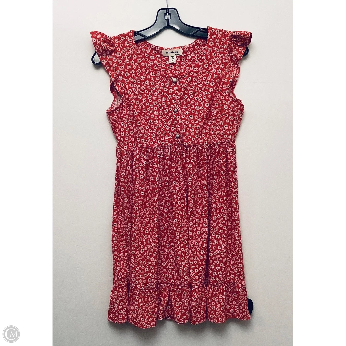 Dress Casual Short By Monteau In Floral Print, Size: M