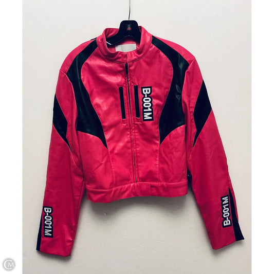 Jacket Moto By Fashion Nova In Pink, Size: Xl