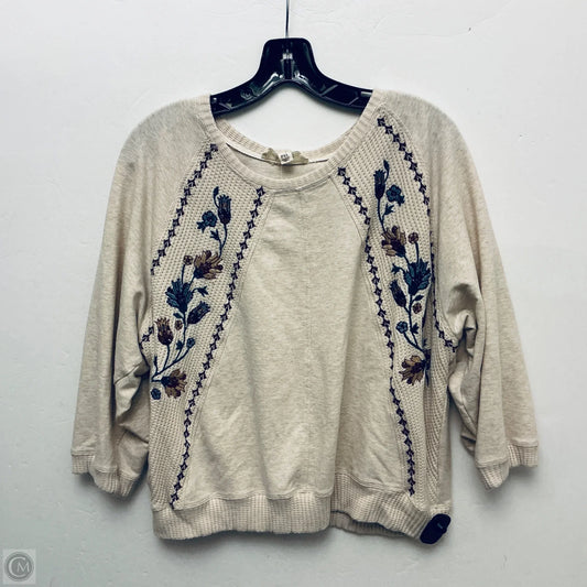 Top 3/4 Sleeve By Nurture In Beige, Size: Xl