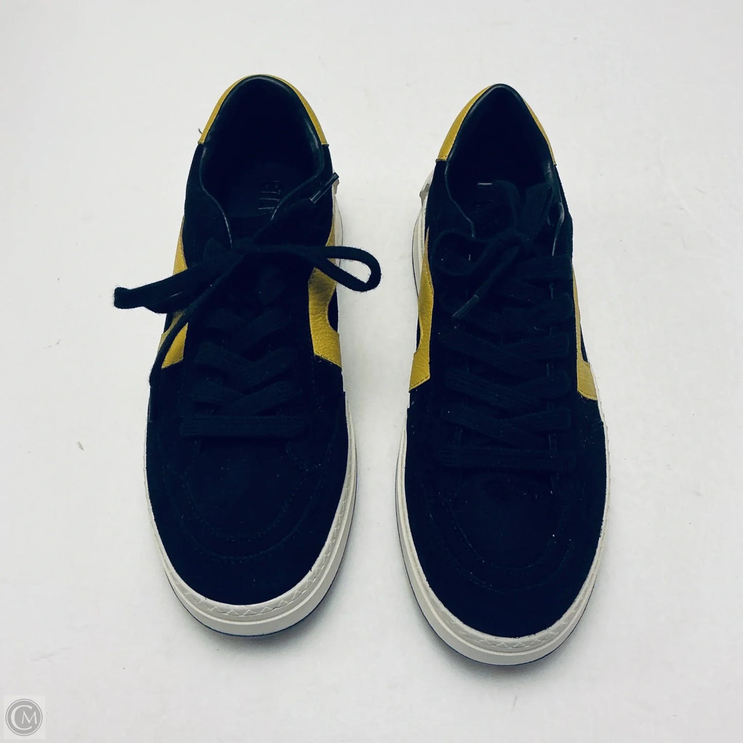 Shoes Sneakers By Steve Madden In Black & Yellow, Size: 9.5