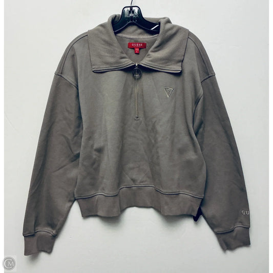 Sweatshirt Collar By Guess In Taupe, Size: Xl