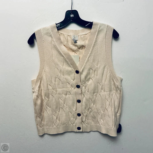 Top Sleeveless By A New Day In Cream, Size: Xl