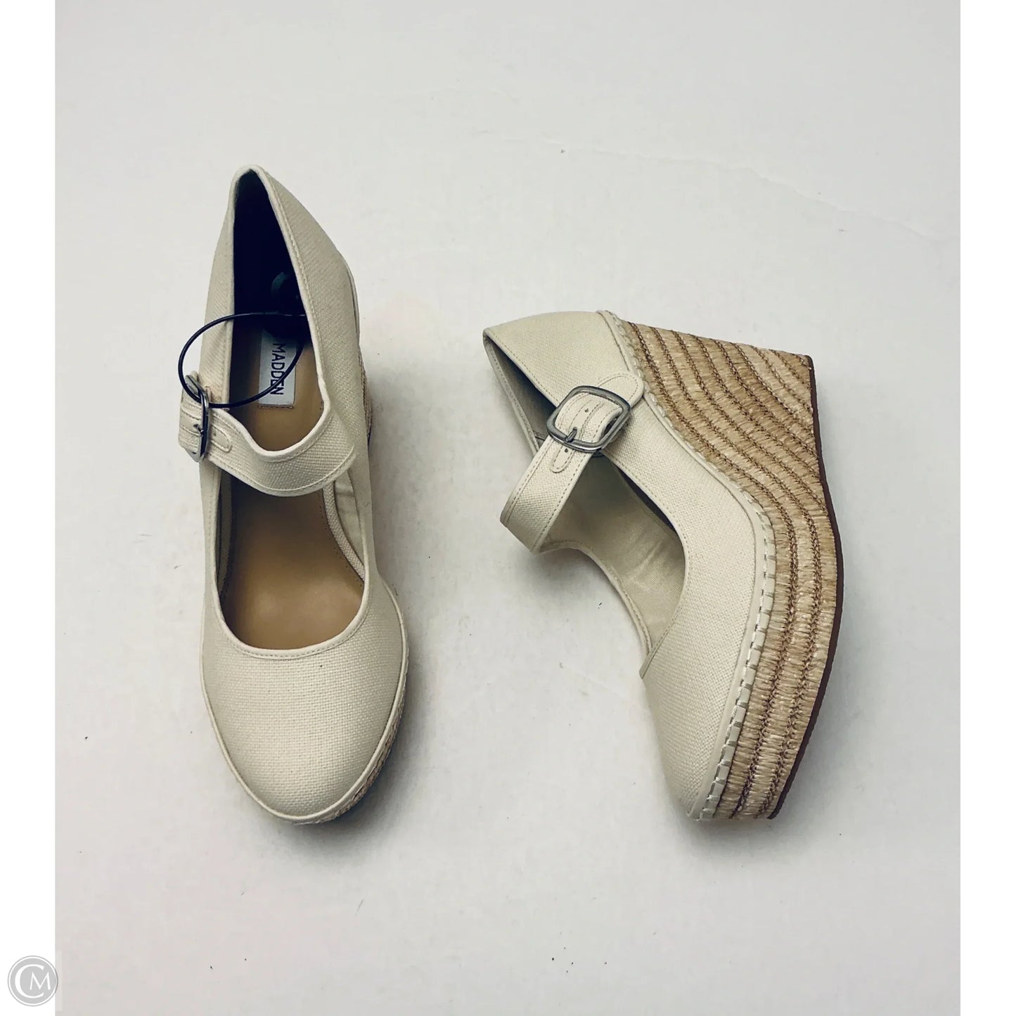 Shoes Heels Wedge By Steve Madden In Beige, Size: 11