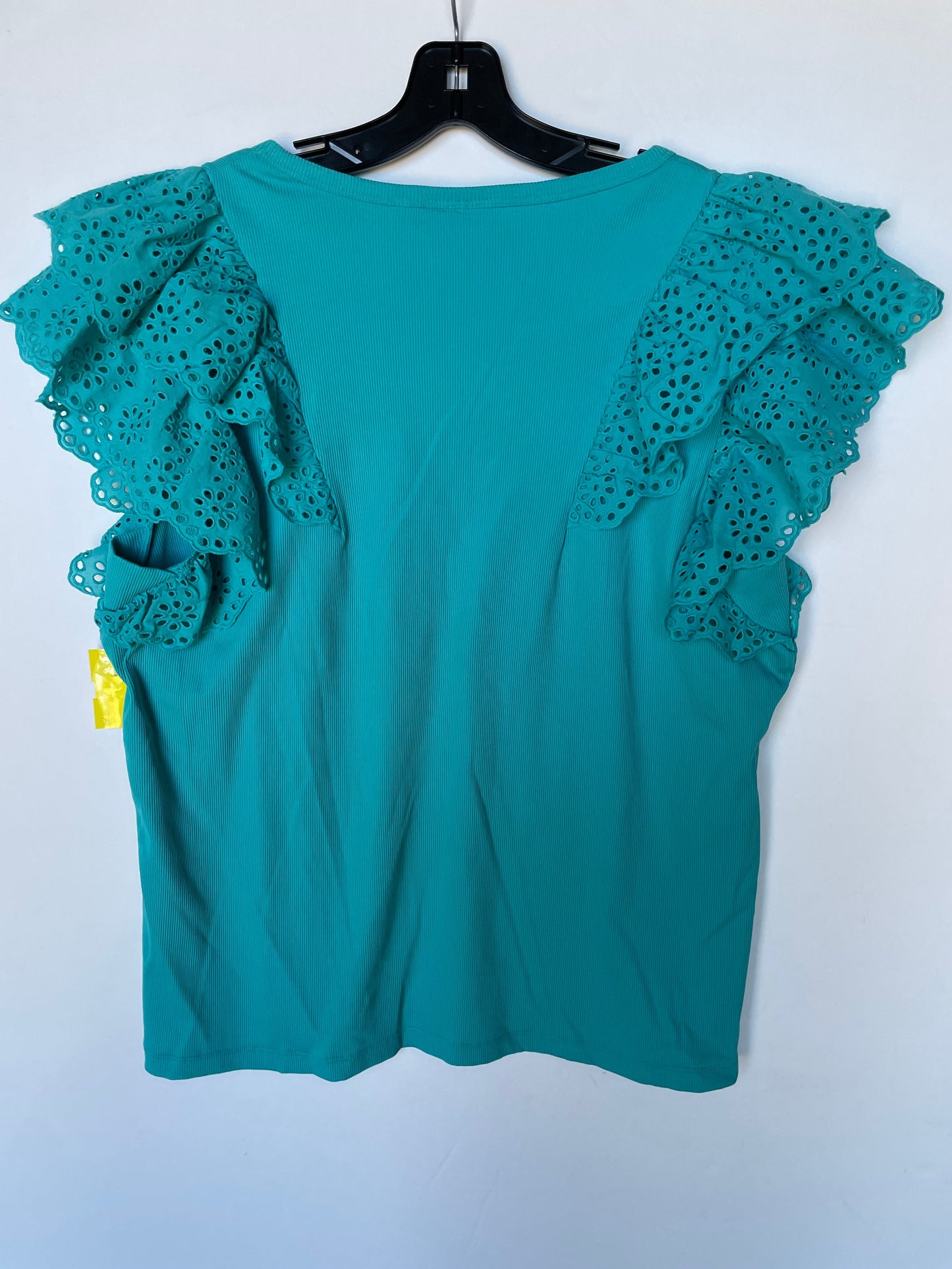 Top Short Sleeve By Chicos In Aqua, Size: Xl