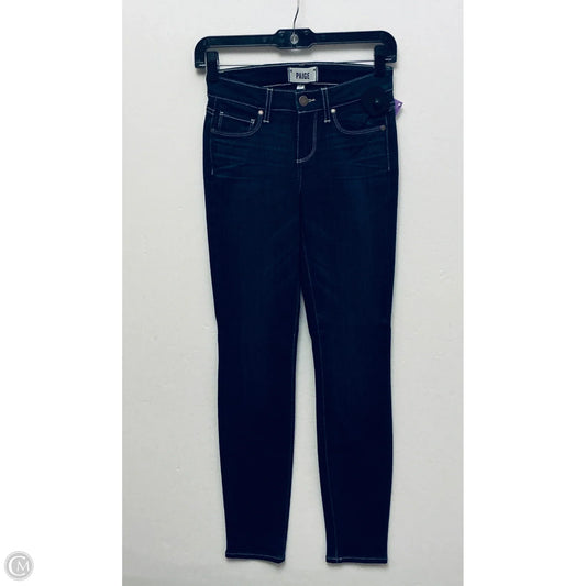 Jeans Skinny By Paige In Blue Denim, Size: 2
