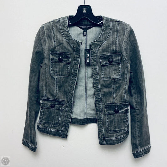 Jacket Denim By White House Black Market In Grey Denim, Size: 0