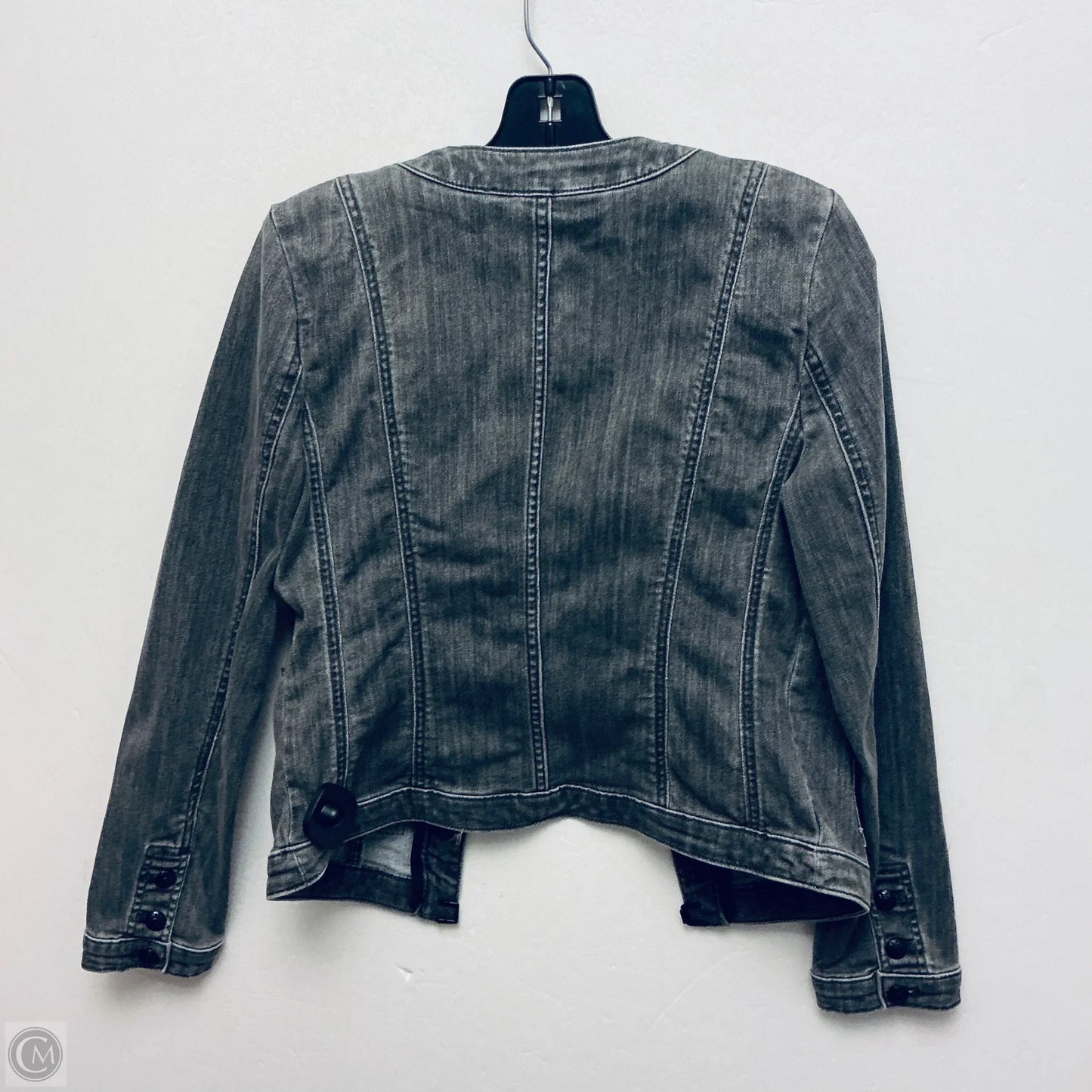 Jacket Denim By White House Black Market In Grey Denim, Size: 0