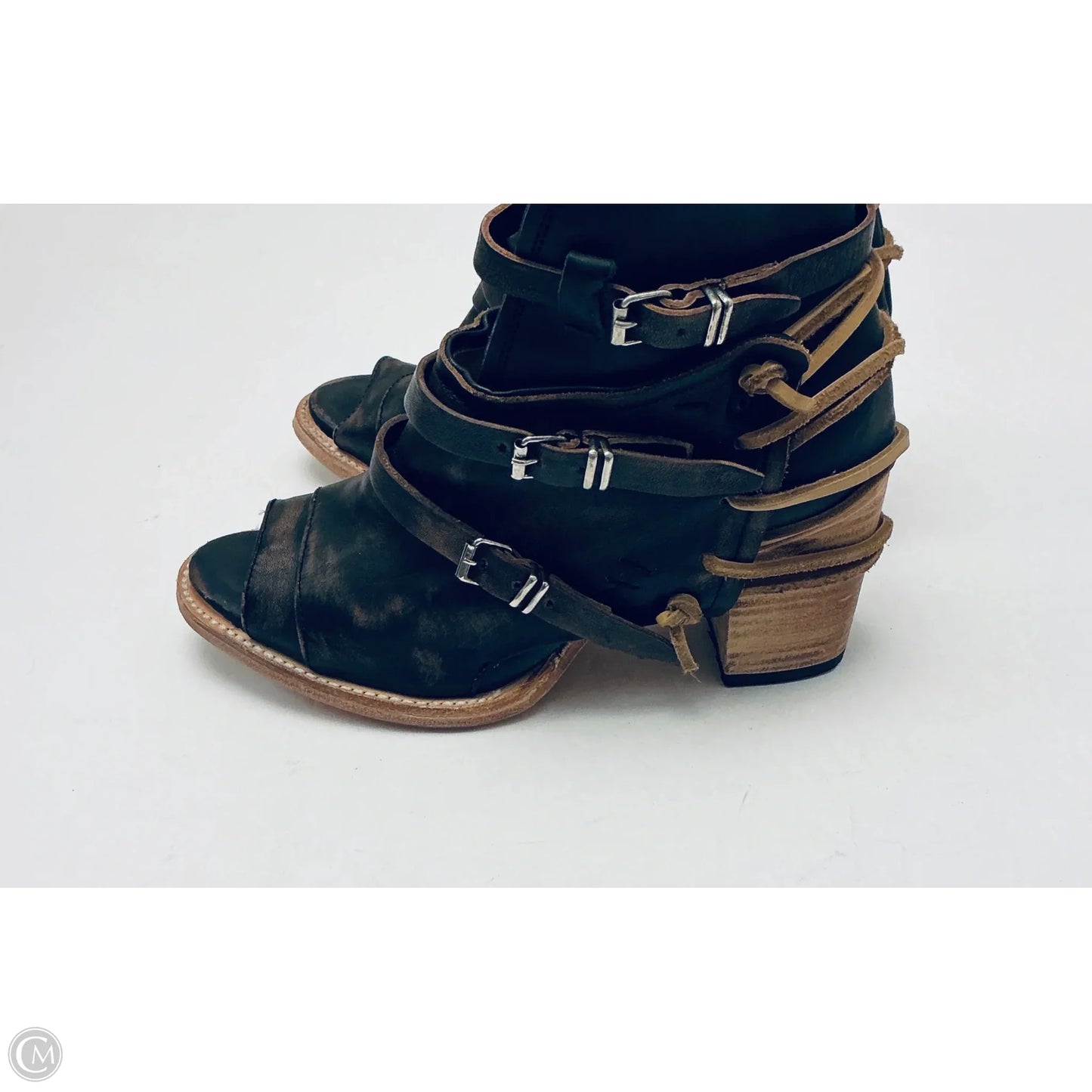 Boots Ankle Heels By Freebird In Brown, Size: 9