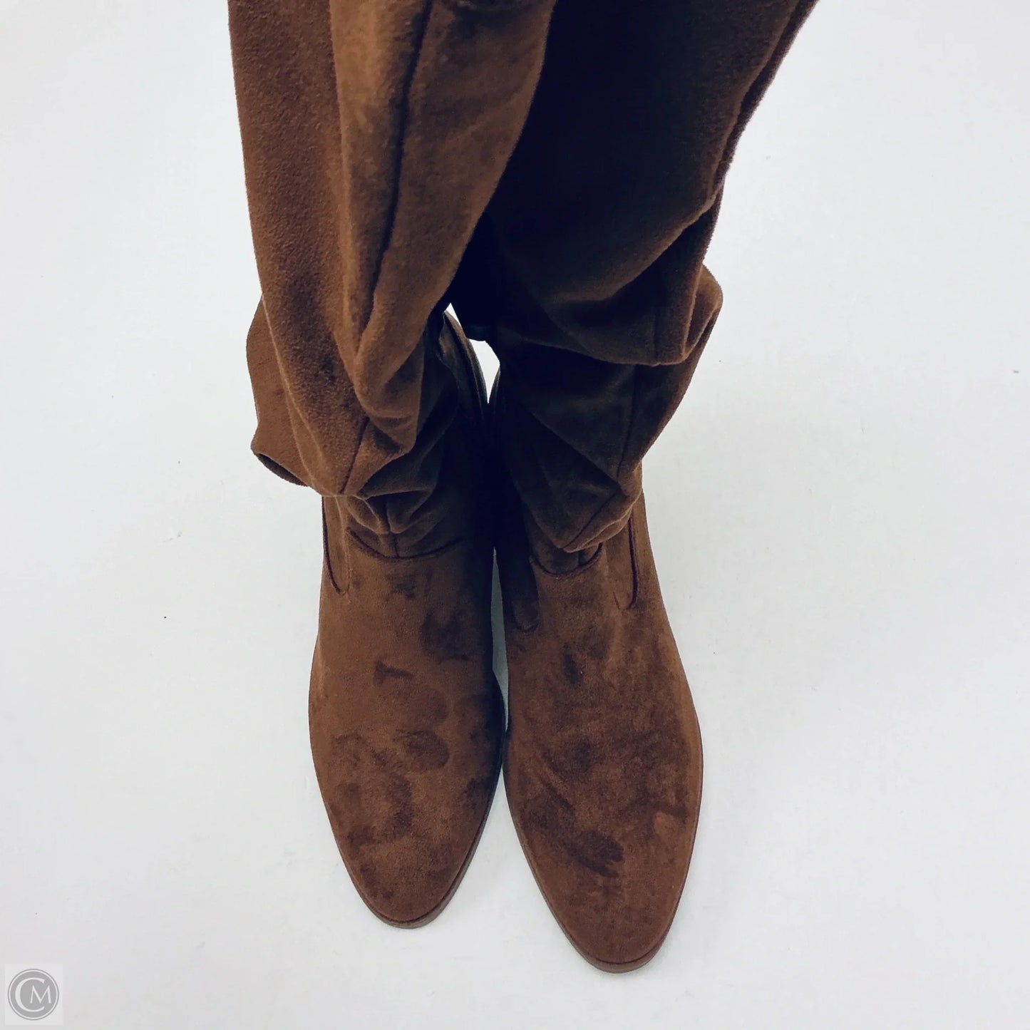 Boots Knee Heels By Time And Tru In Brown, Size: 9