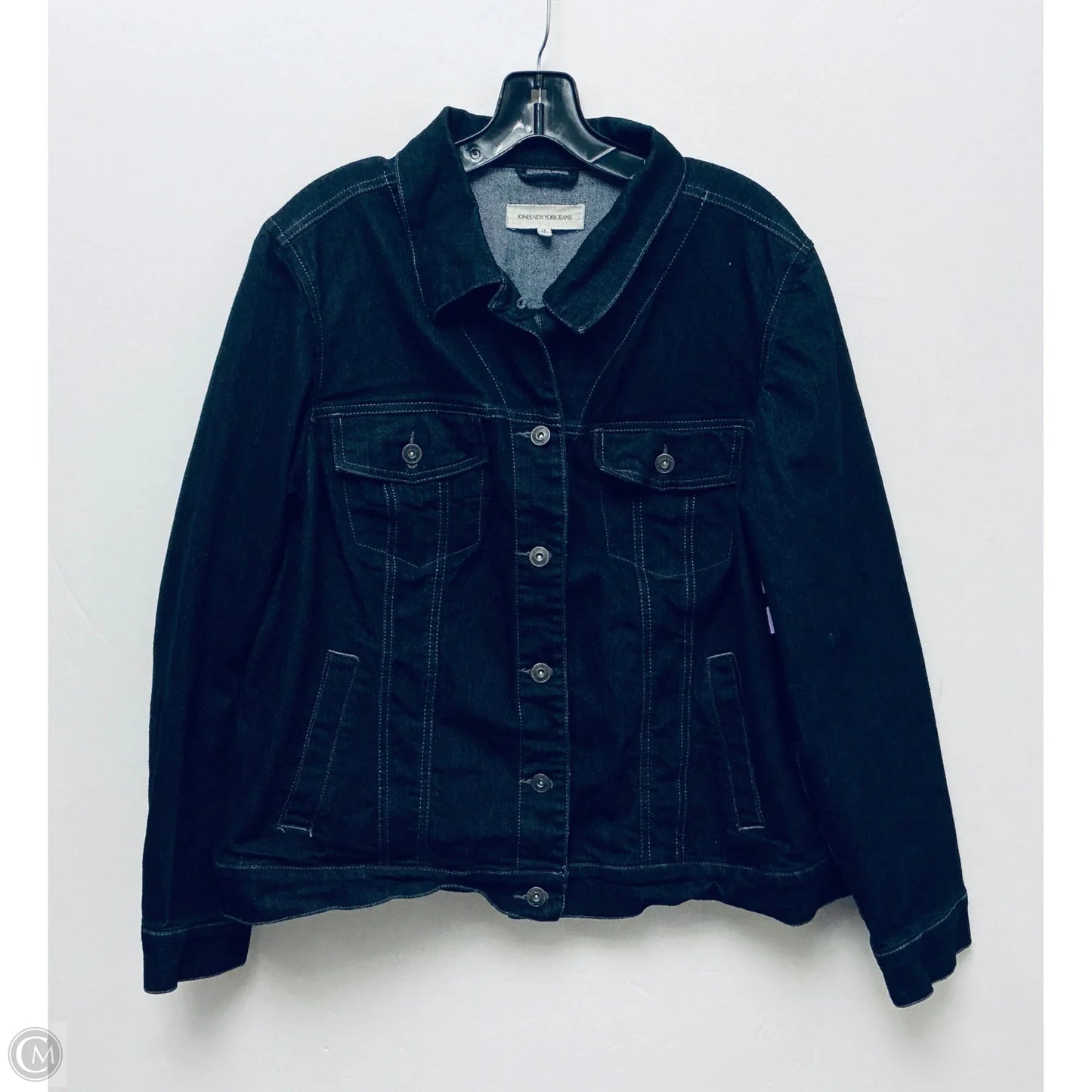 Jacket Denim By Jones New York In Blue Denim, Size: 1x