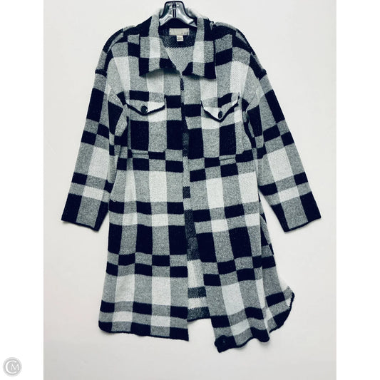 Sweater Cardigan By By Design In Black & White, Size: L