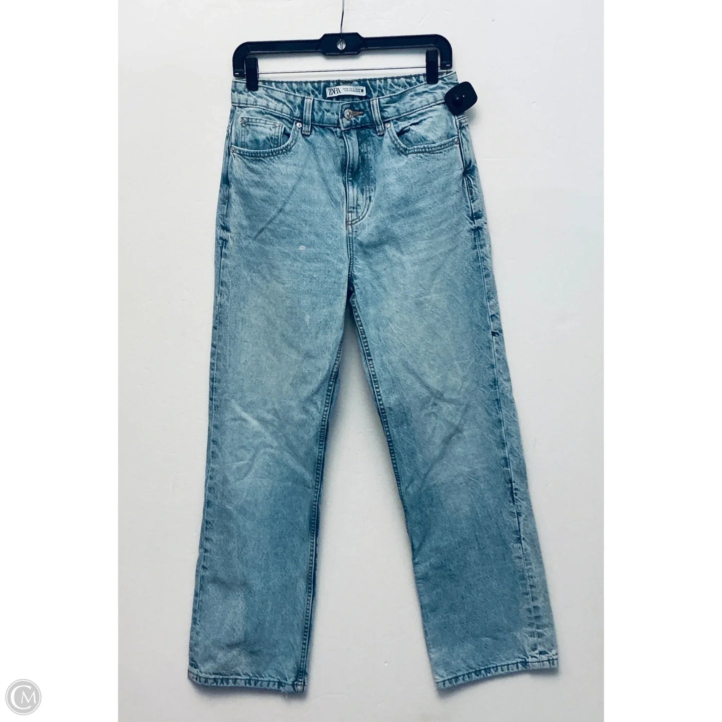 Jeans Straight By Zara In Blue Denim, Size: 6